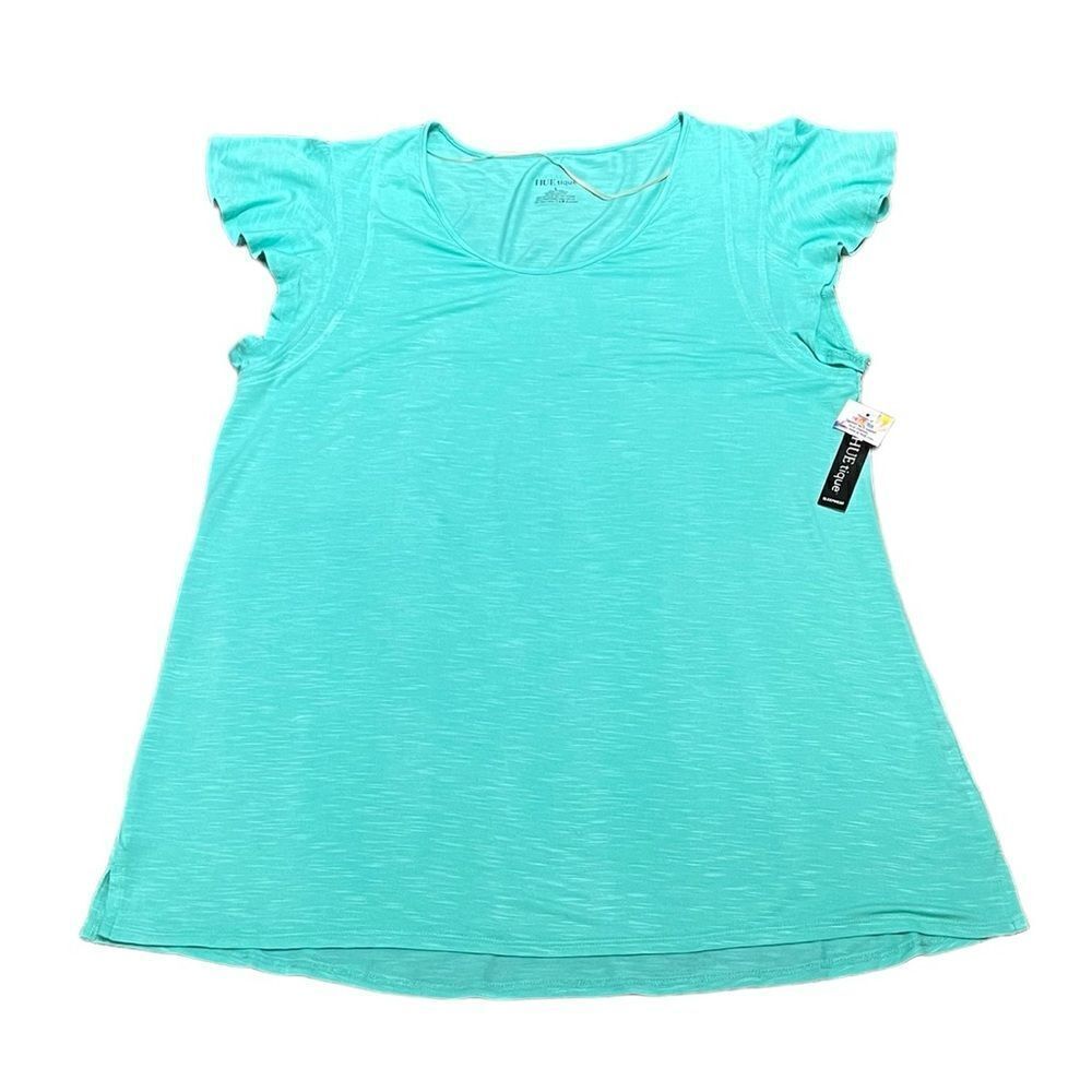 NWT HUEtique Sleepwear Women’s Flutter Sleeve‎ Sleep Shirt, Size L